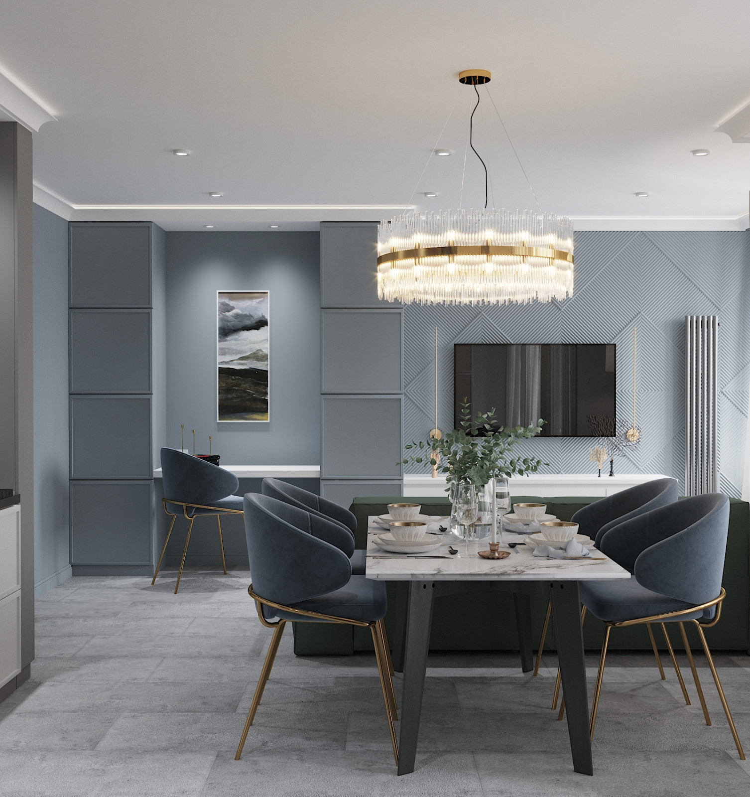 Дизайн проект квартиры 80М2, ЖК Алые паруса