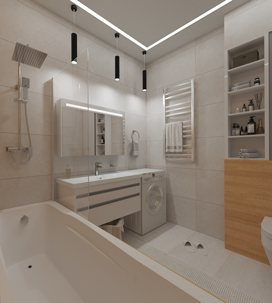 Ванная комната 4м2 в современном стиле