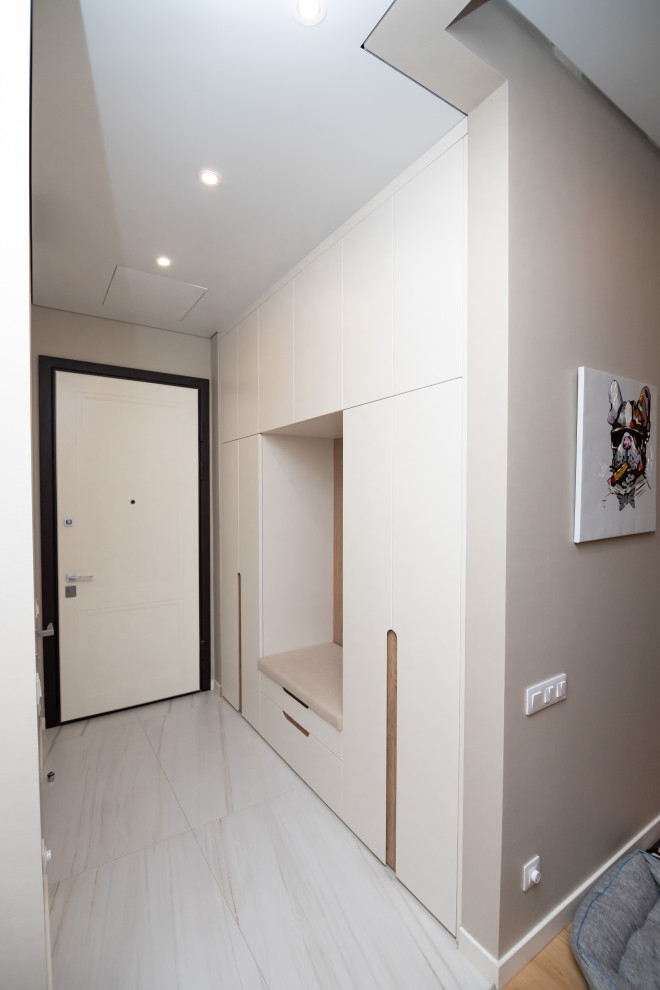 Гардероб и шкаф в прихожую в минималистичном стиле