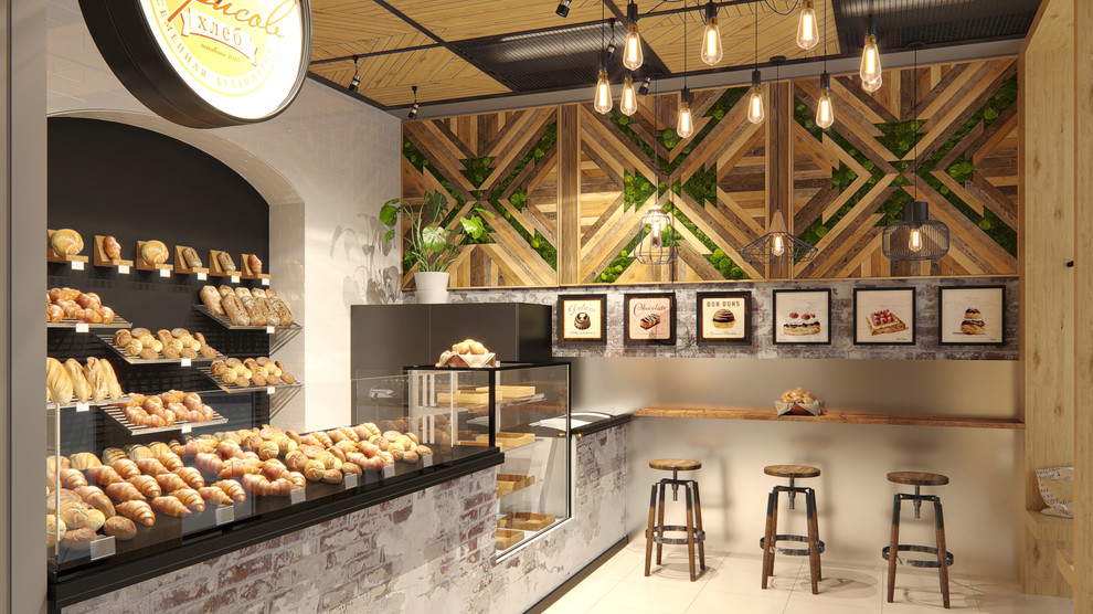 дизайн проект интерьера булочной
