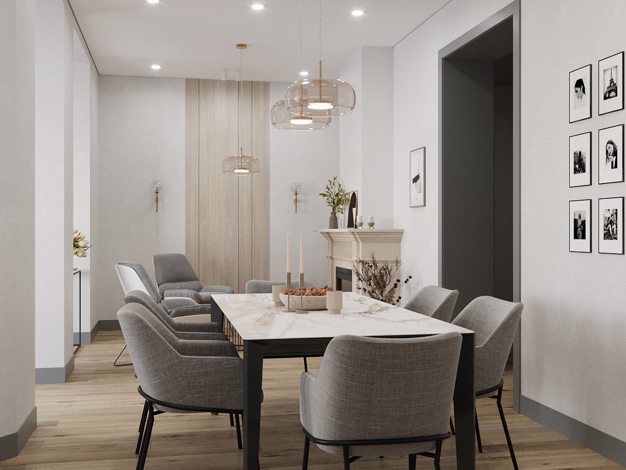 Гостиная в московском таунхаусе