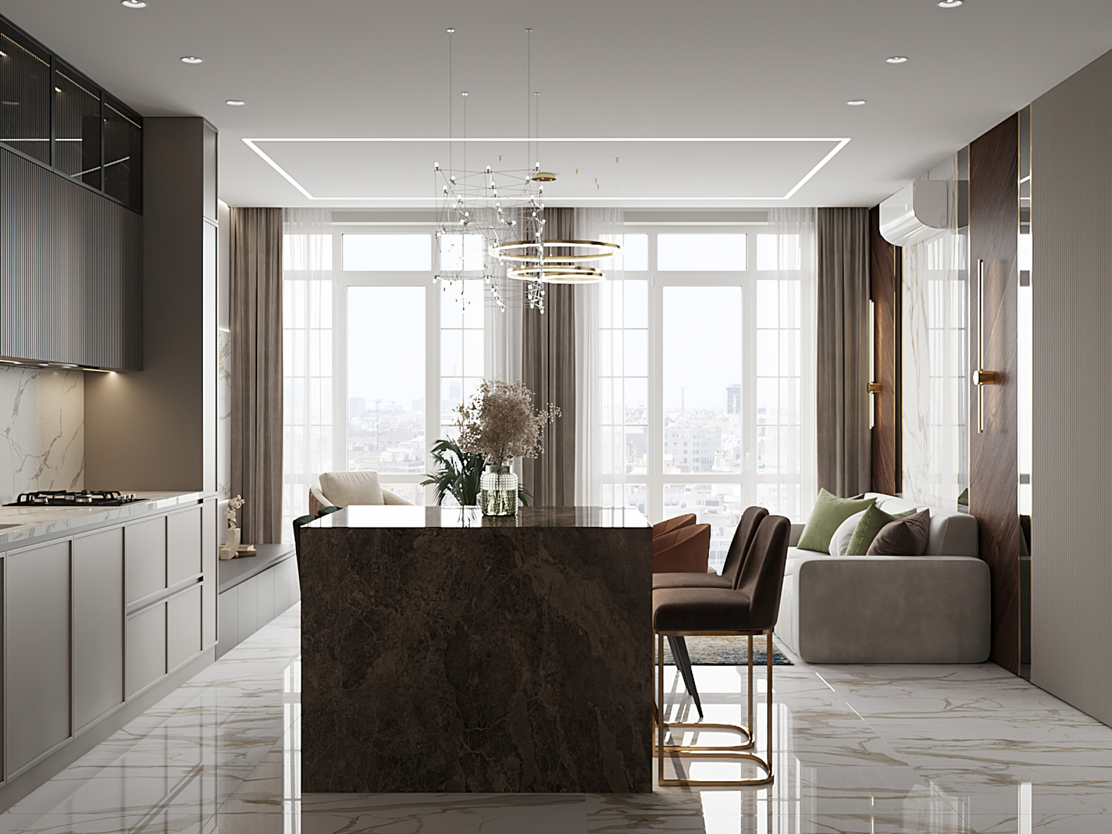Обложка проекта: Дизайн-проект  квартиры в центре города