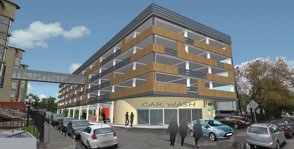 Вариант фасада "Деревянные панели"