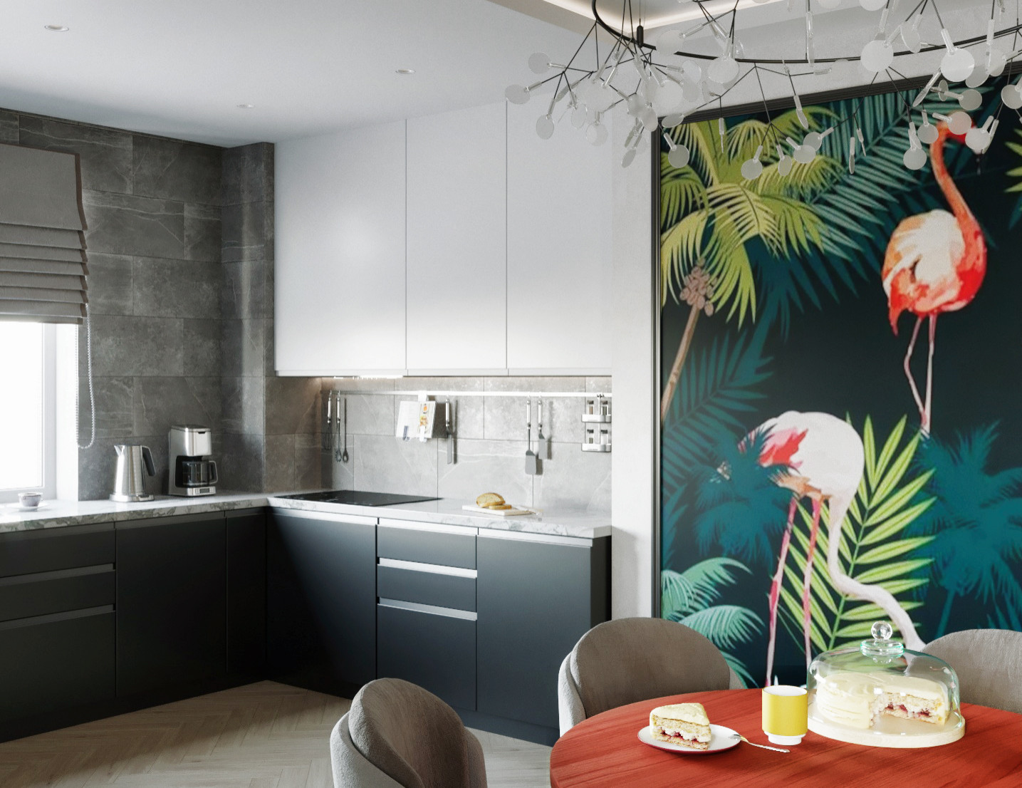 Обложка проекта: Фламинго и минимализм