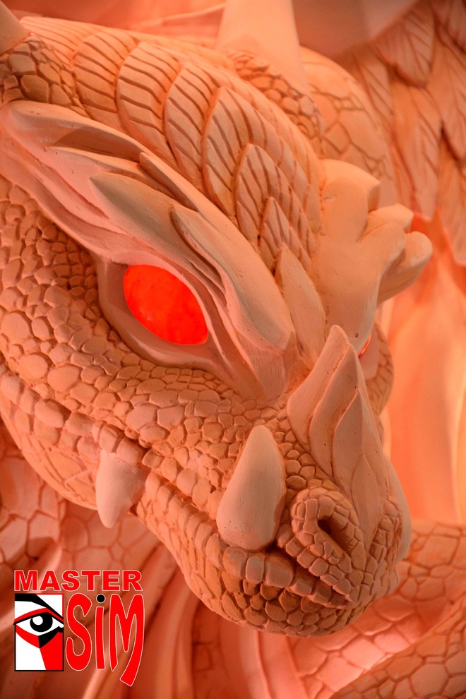 Барельеф камина "Огненный дракон"