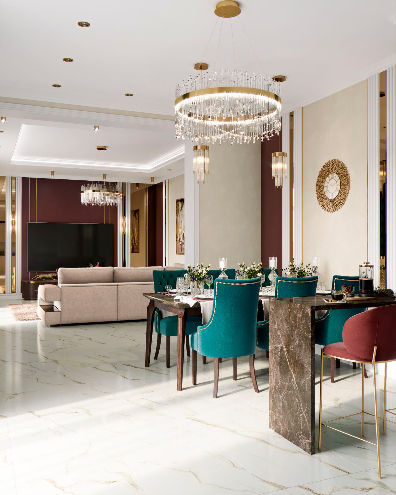 гостиная в современном стиле (загородный дом)