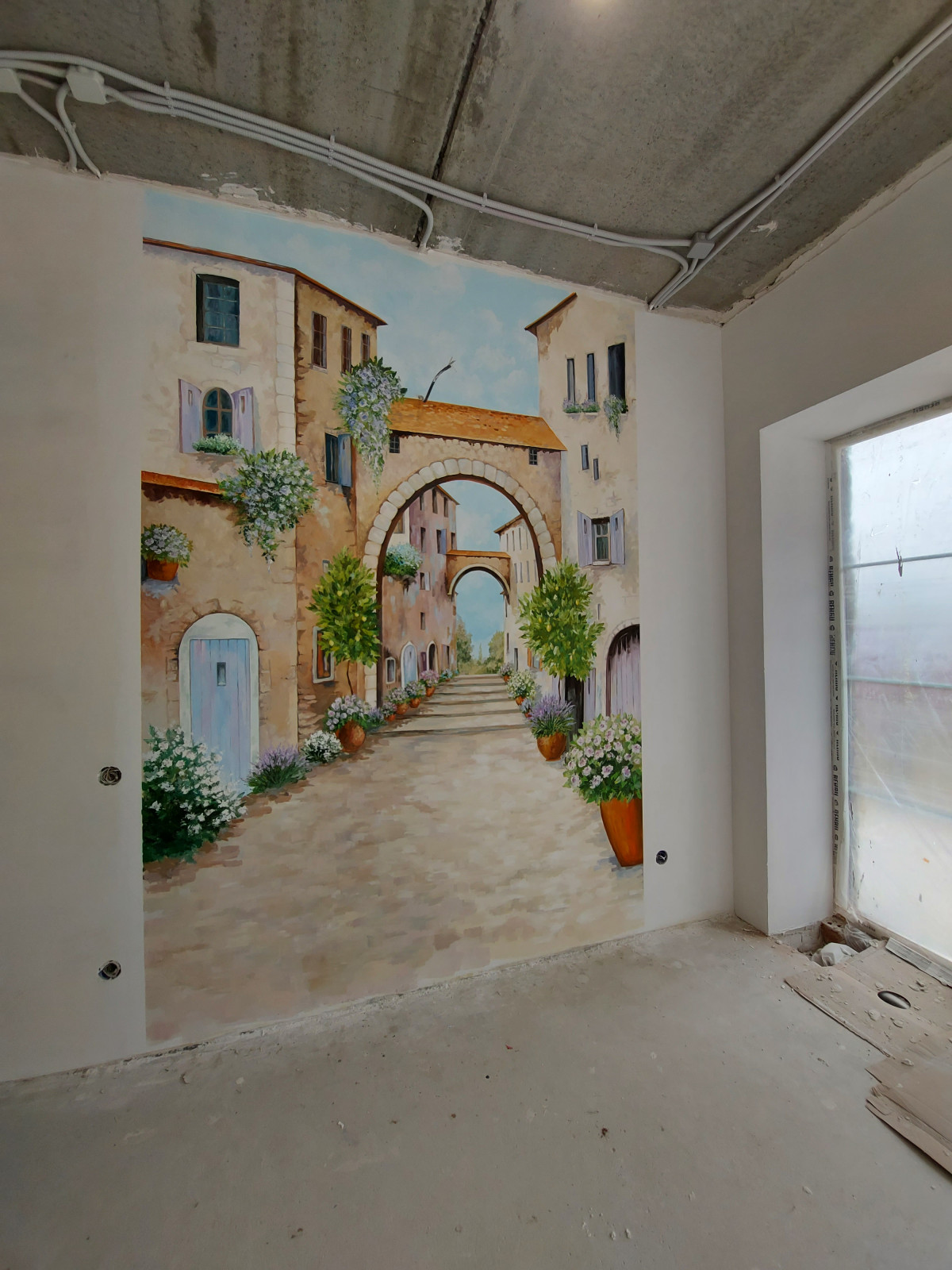 Обложка проекта: Роспись стены в столовой