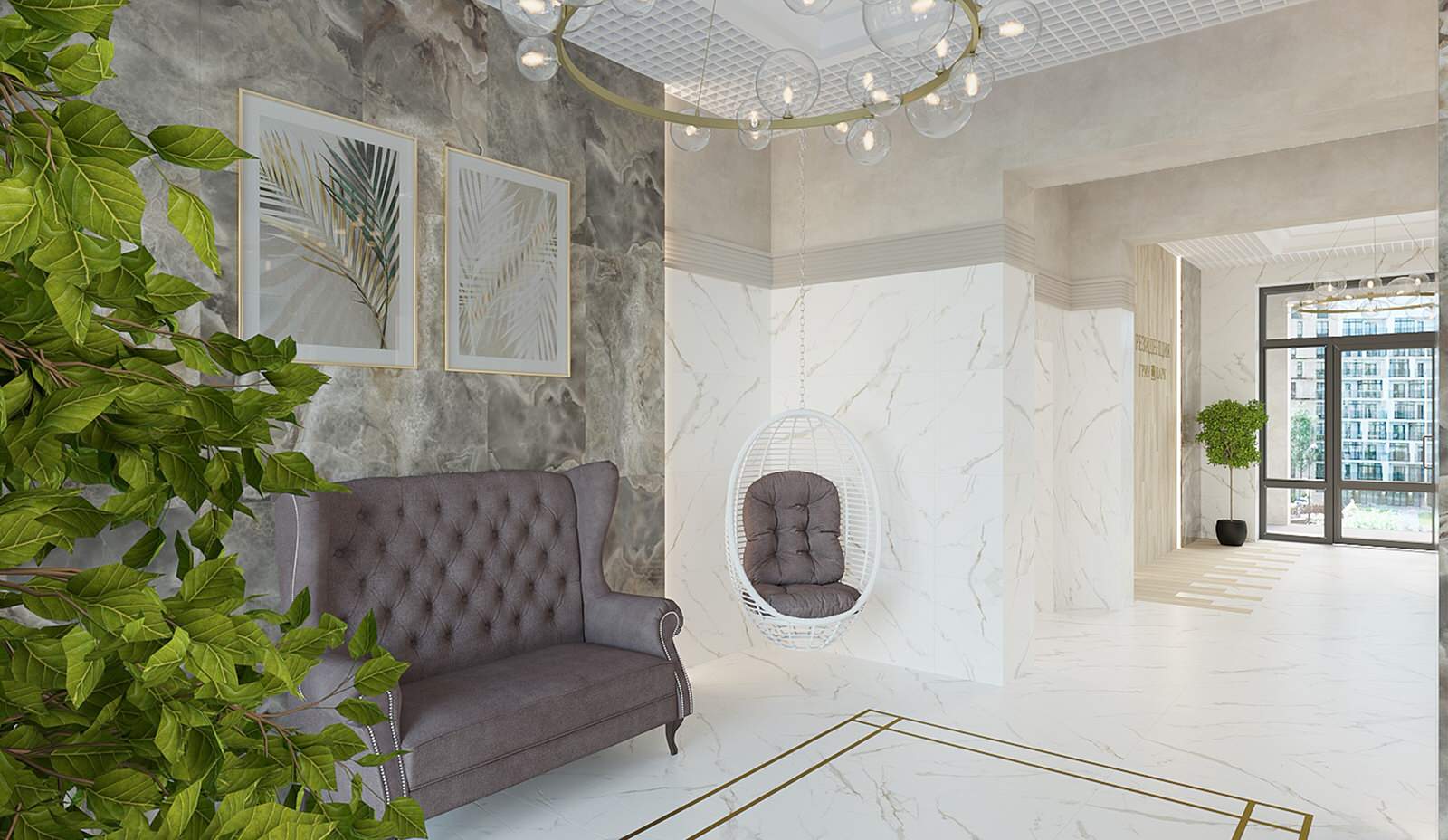 Обложка проекта: Входная группа ЖК  Резиденция Грин Парк