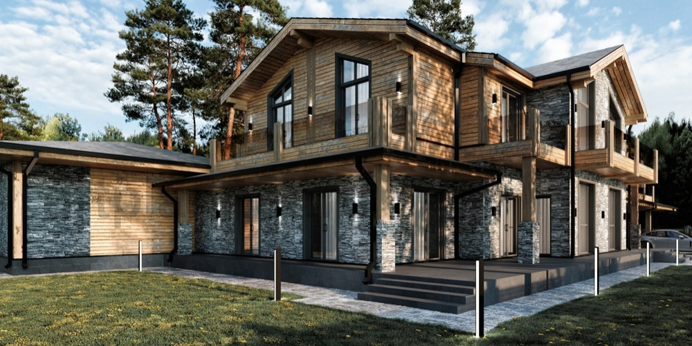 Частная архитектура "Загородный дом в стиле шале"