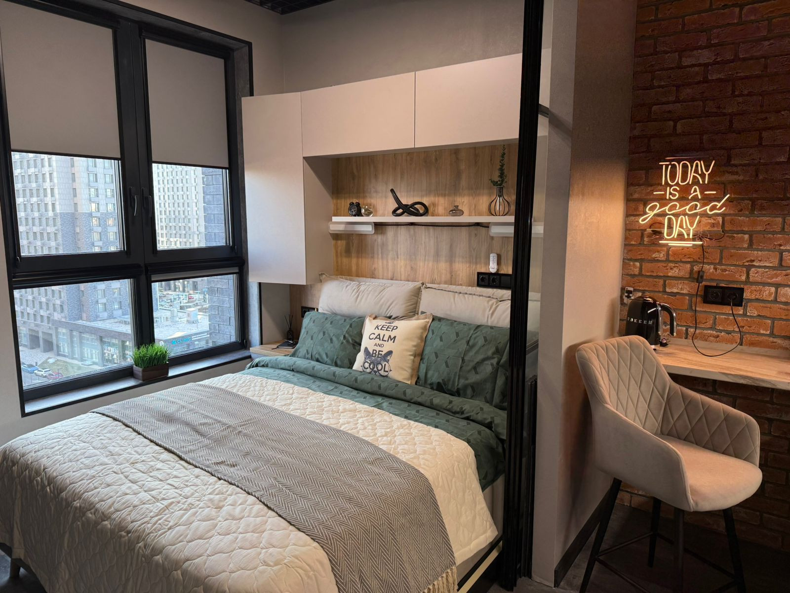 A modern industrial-style studio