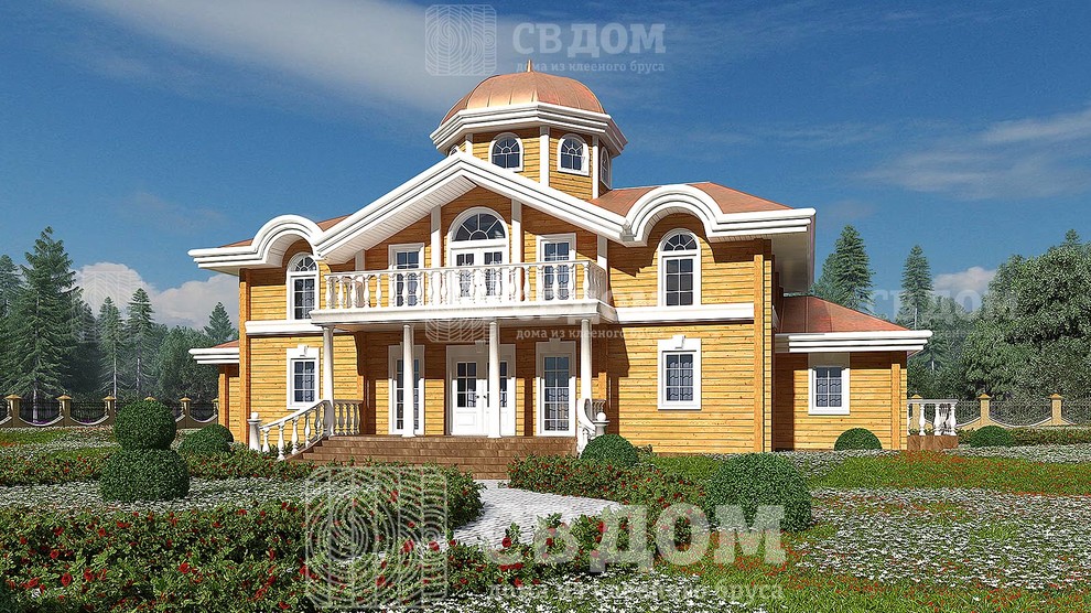 3-х этажные дома из клееного бруса