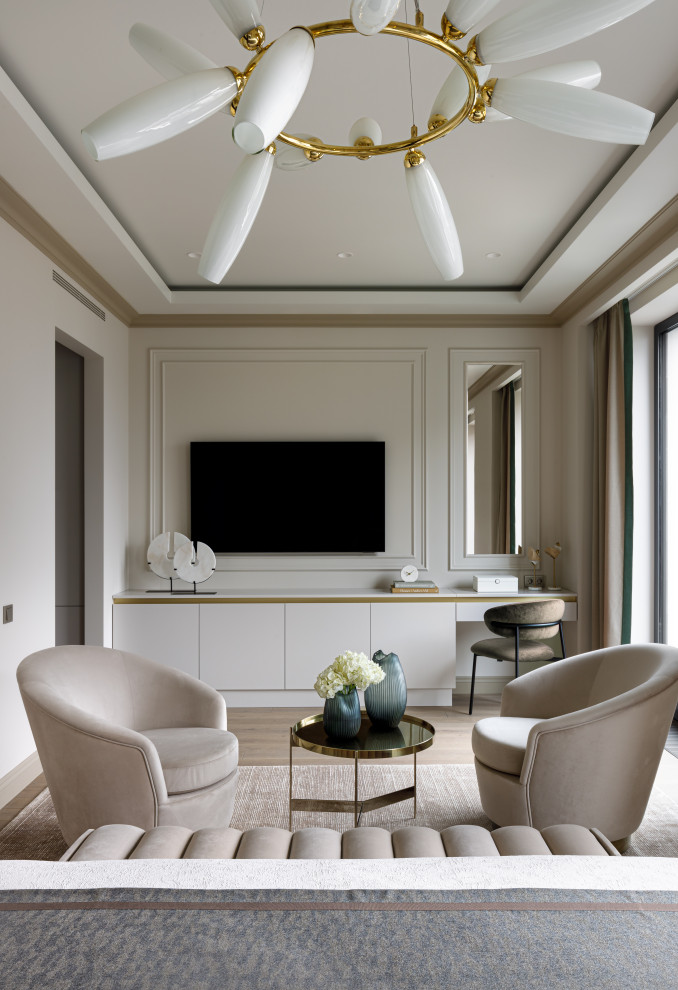 Современная классика реализованный дизайн-проект в ЖК "Прайм парк"