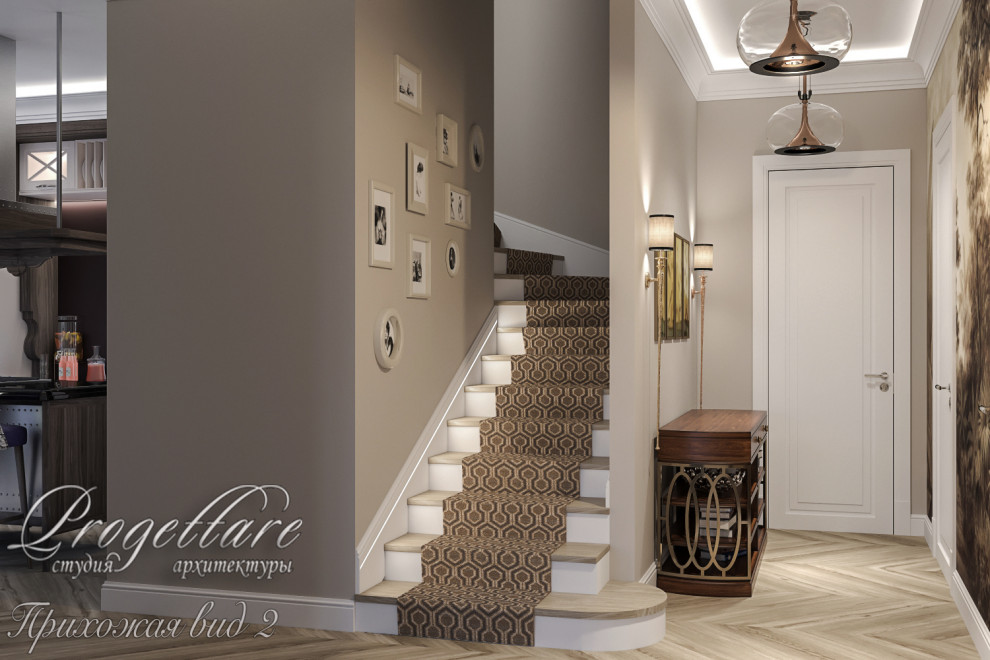 Дизайн интерьера загородного  дома в Рощино