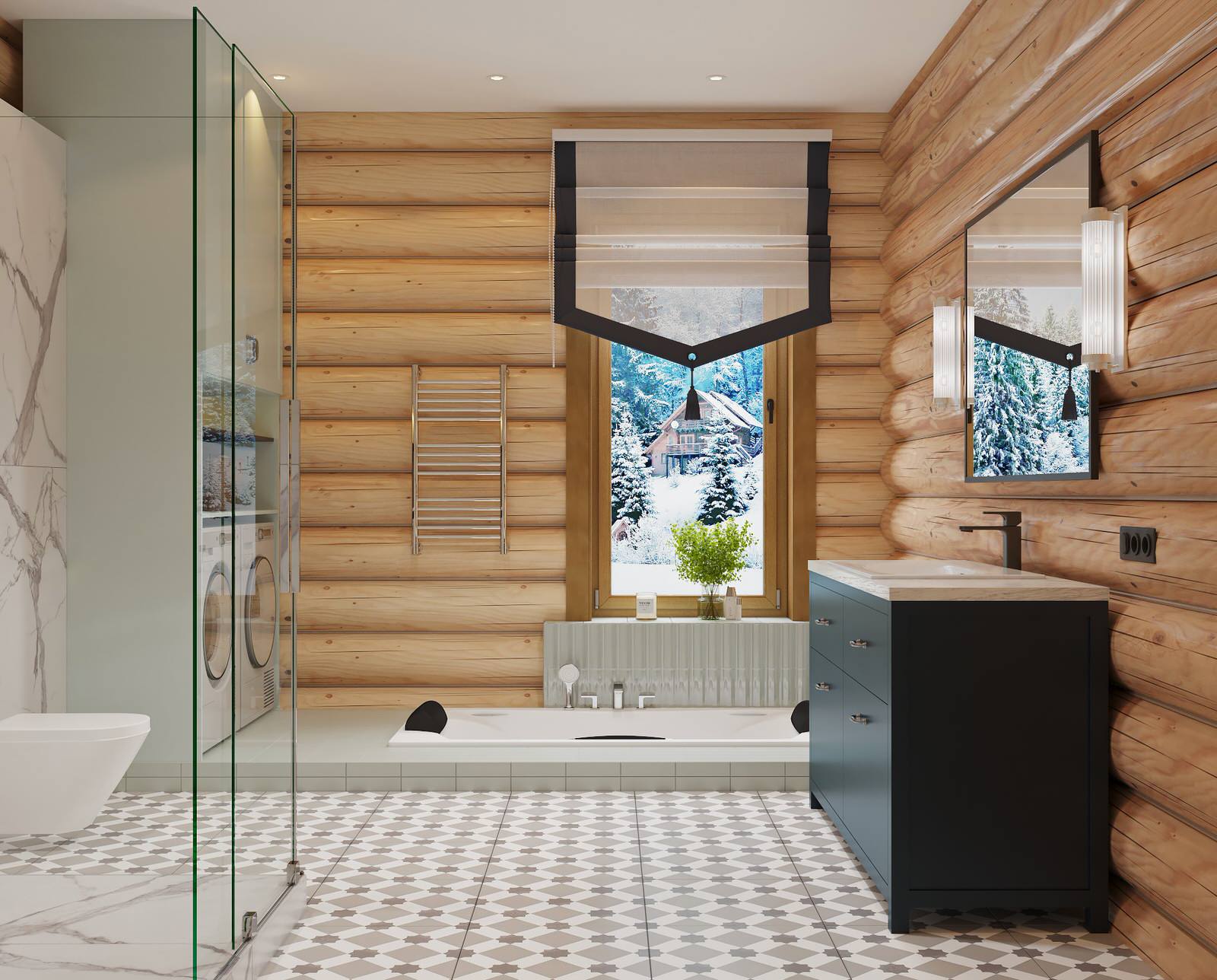 Дизайн проект дома из рубленного бревна