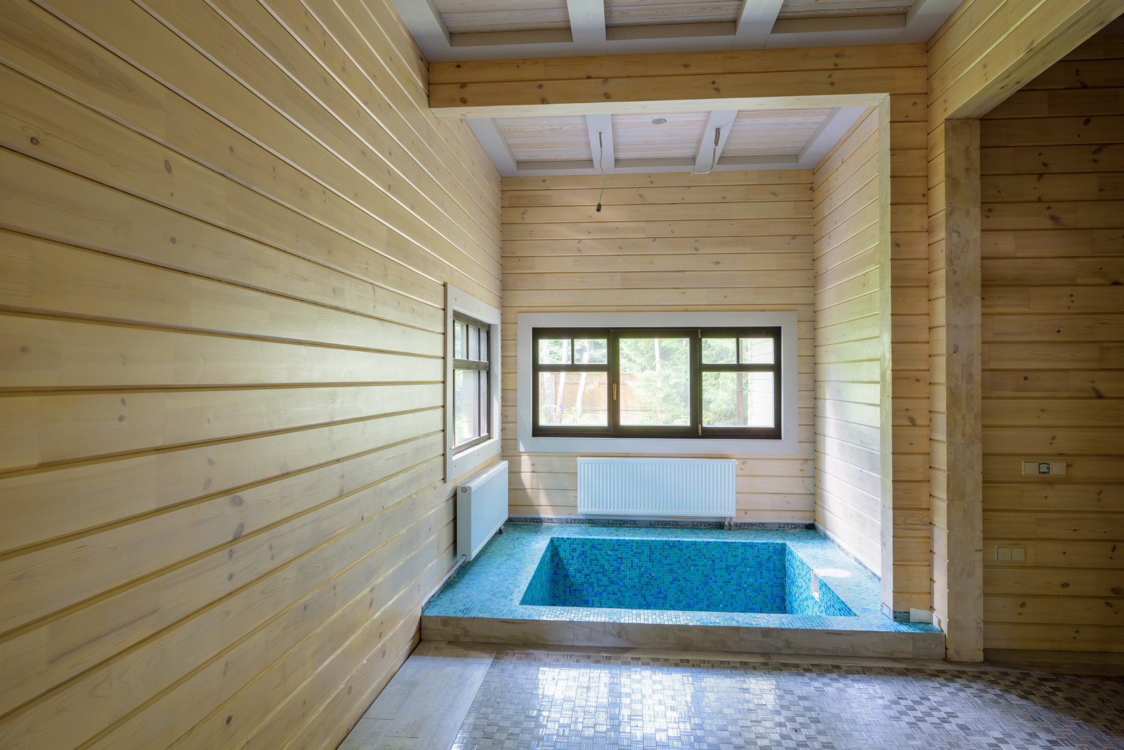 Баня в доме из клееного бруса