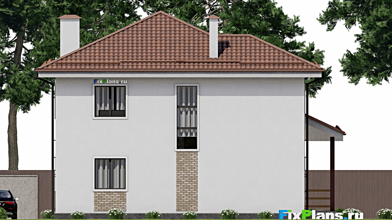 Проект двухэтажного дома 12х13 м S202м2 F-8684