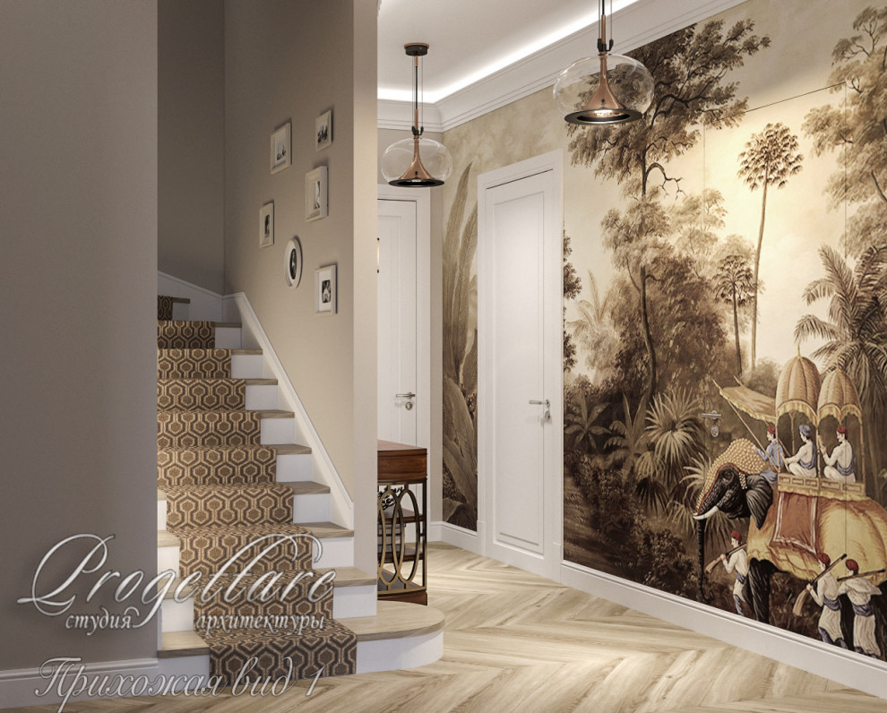 Дизайн интерьера загородного  дома в Рощино