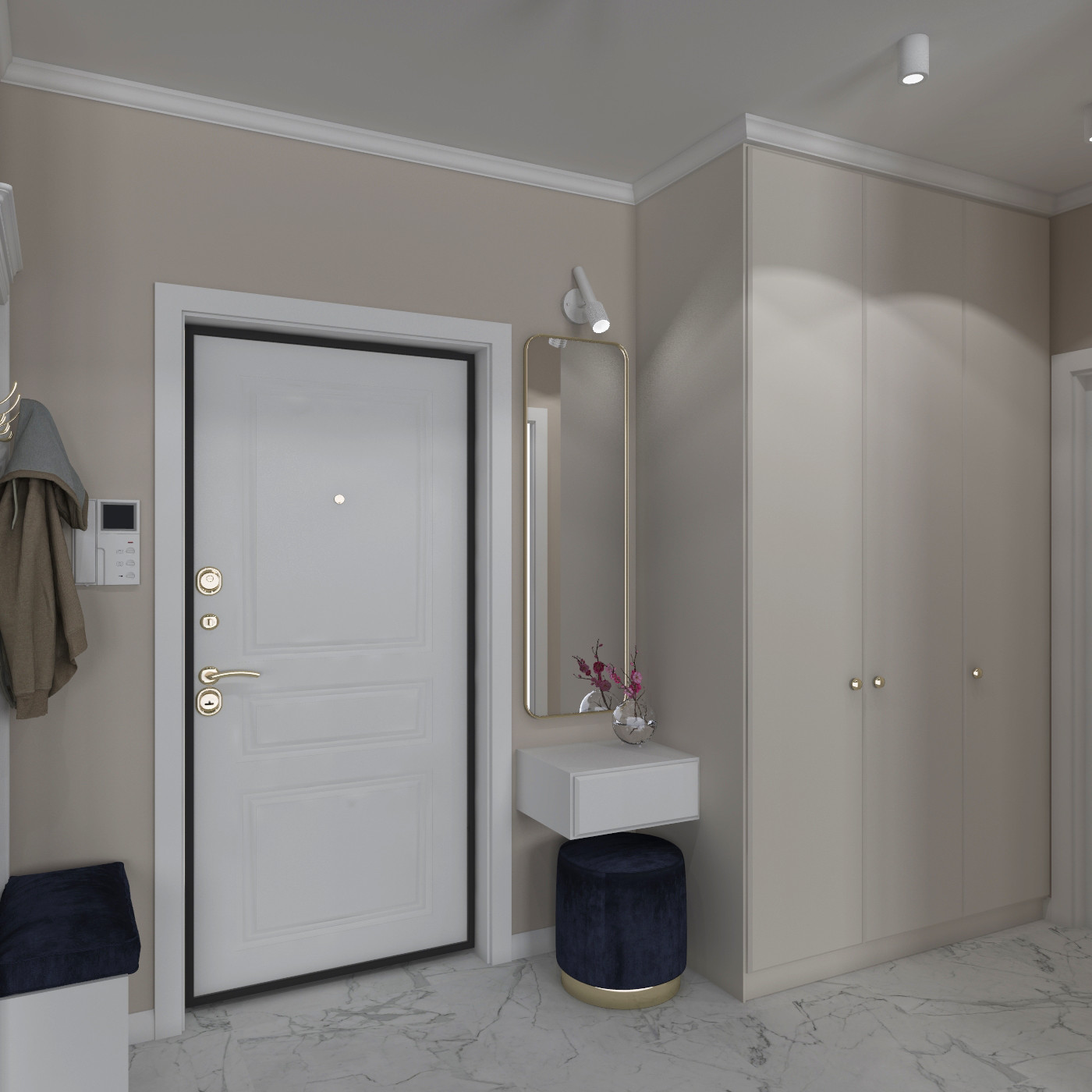 Дизайн квартиры "Золотая линия"