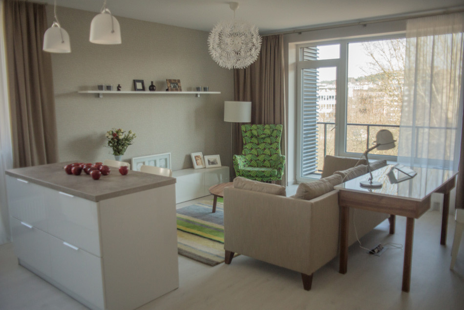 Дизайн интерьера квартиры в современном стиле: реальные фотографии из Вильнюса