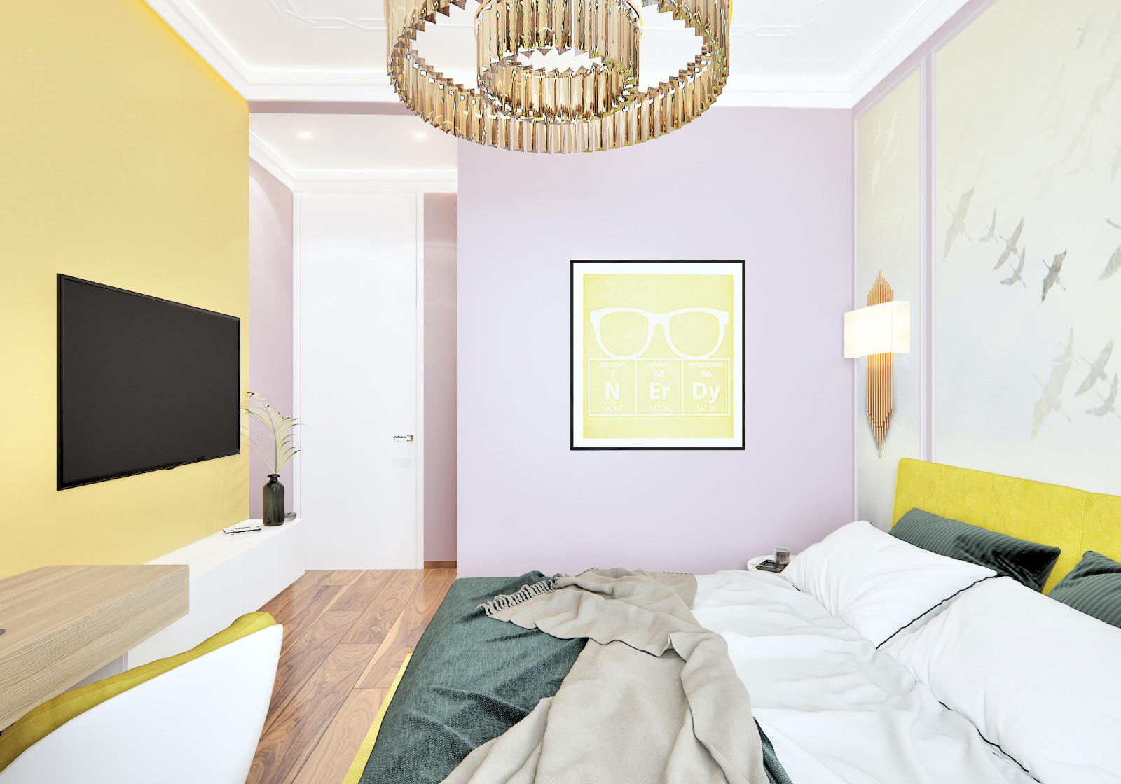 Современный интерьер в смешанном стиле.