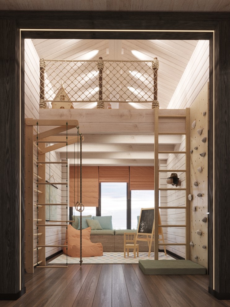 Интерьер жилого дома из клееного бруса  г. Владивосток