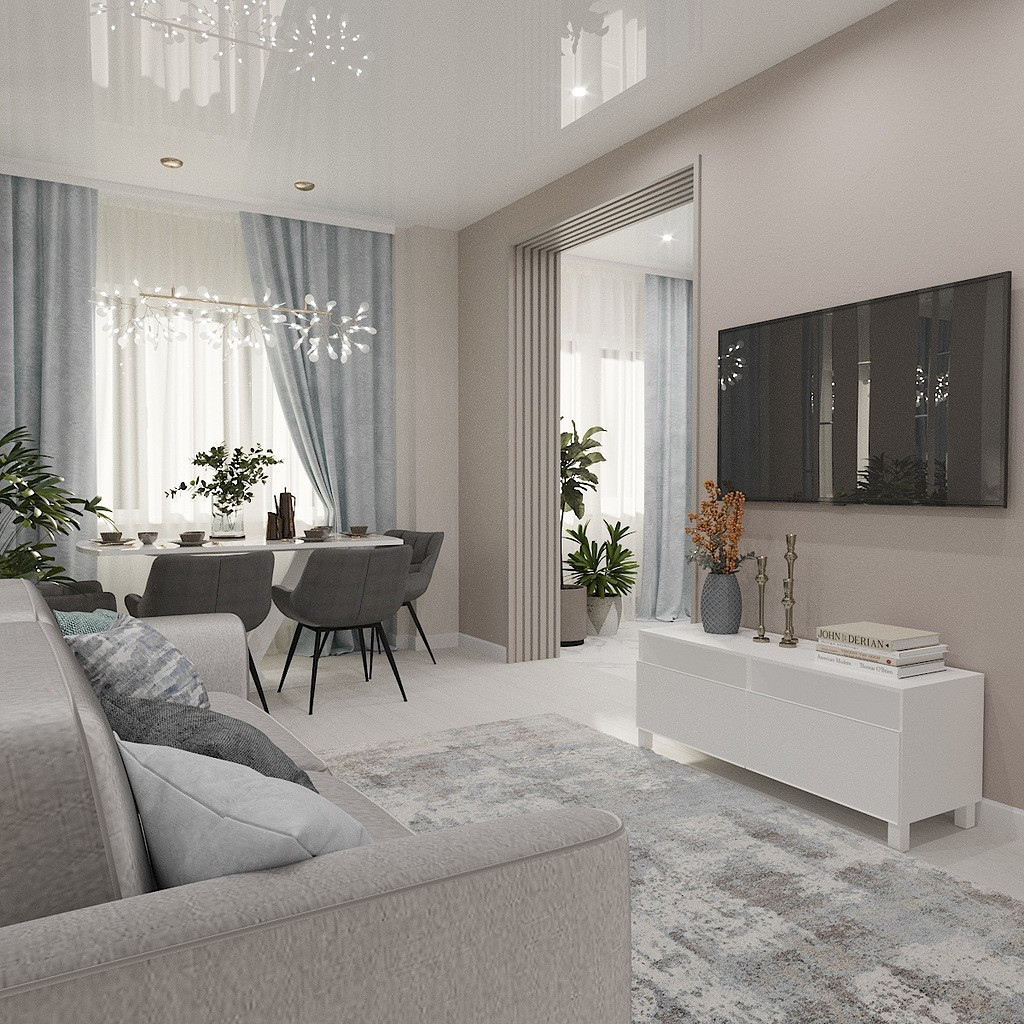 Дизайн кухни-гостиной