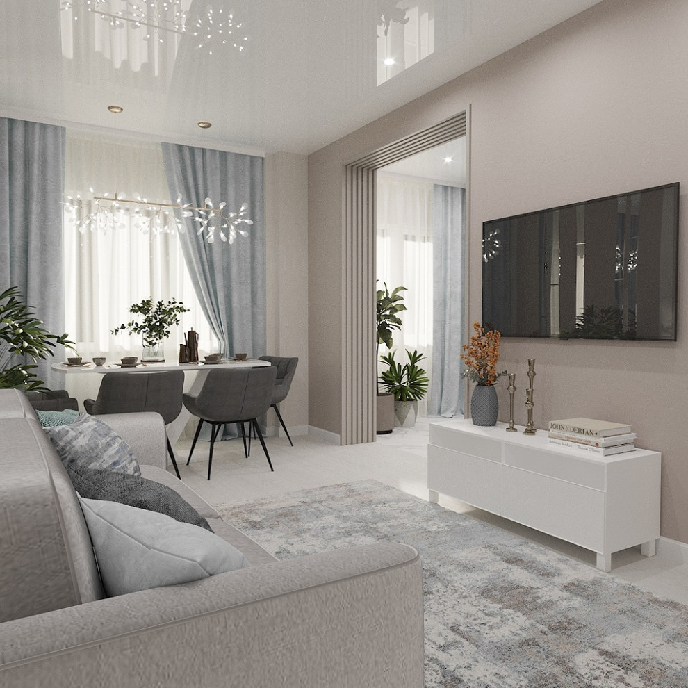 Дизайн кухни-гостиной