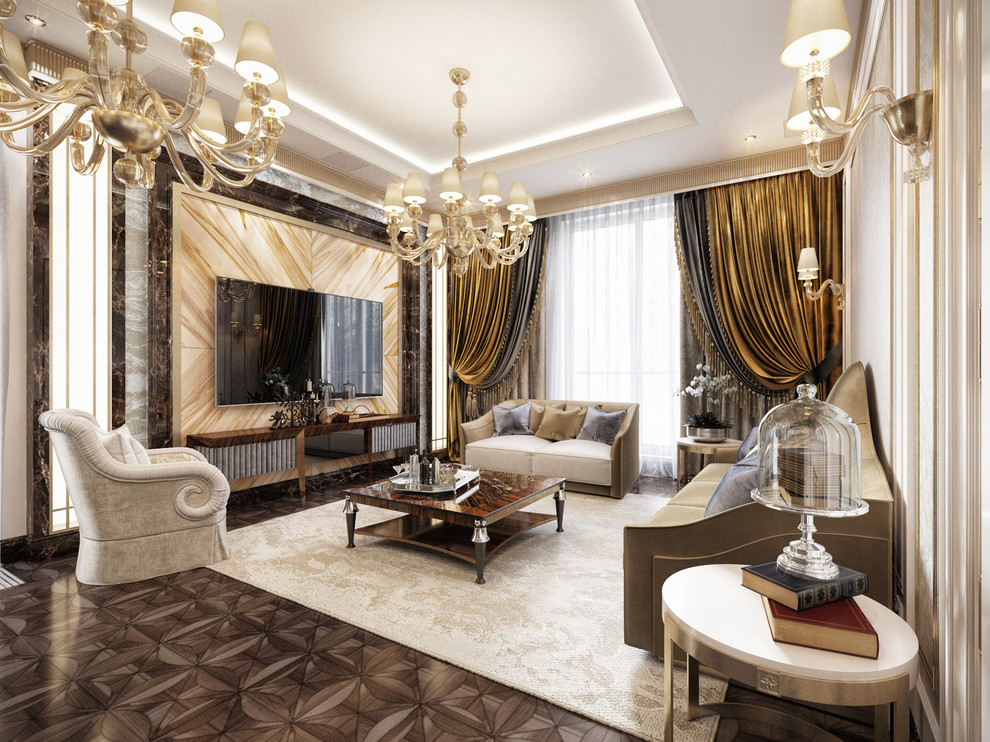 Интерьер в стиле ар-деко с элементами дикой природы