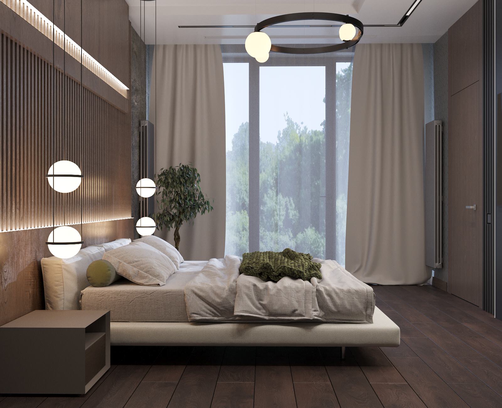 Интерьер двухэтажного загородного дома