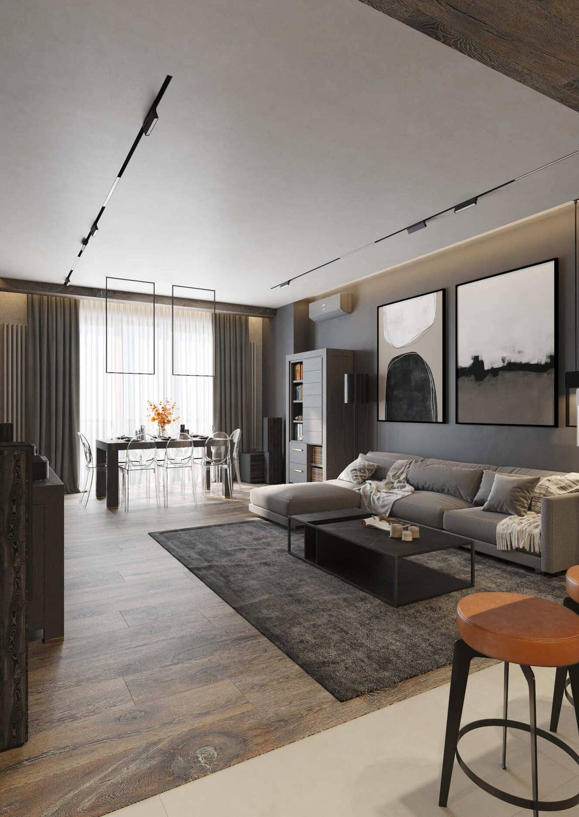 Лофт и облака. Квартира 140 м2 в центре города