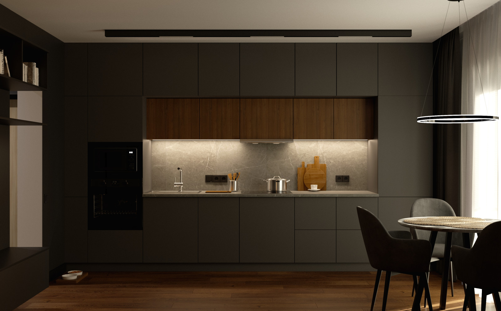 Квартира в Санкт-Петербурге в темных тонах