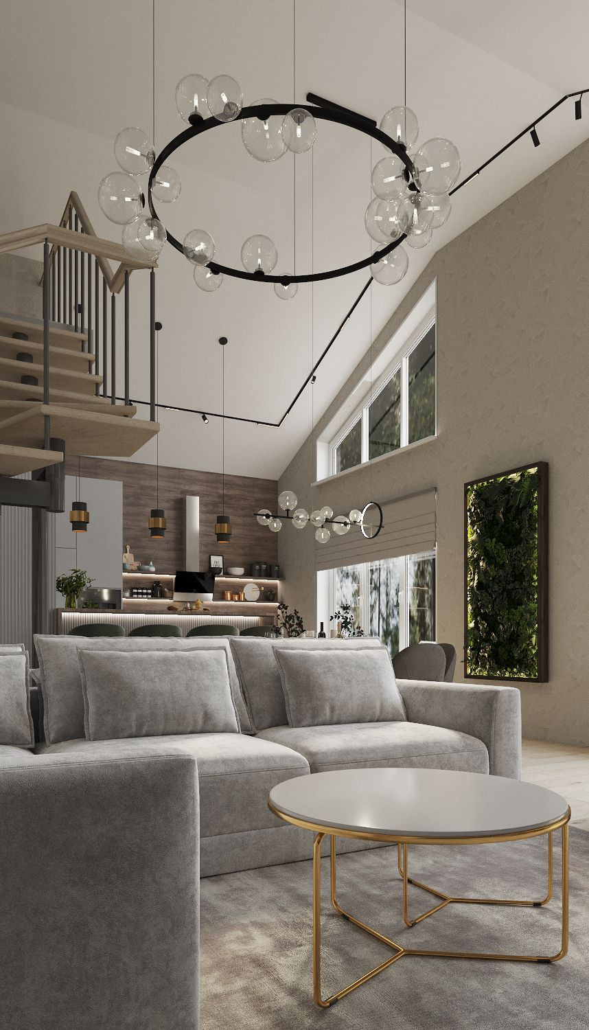 Обложка проекта: Гостинная в загородном доме