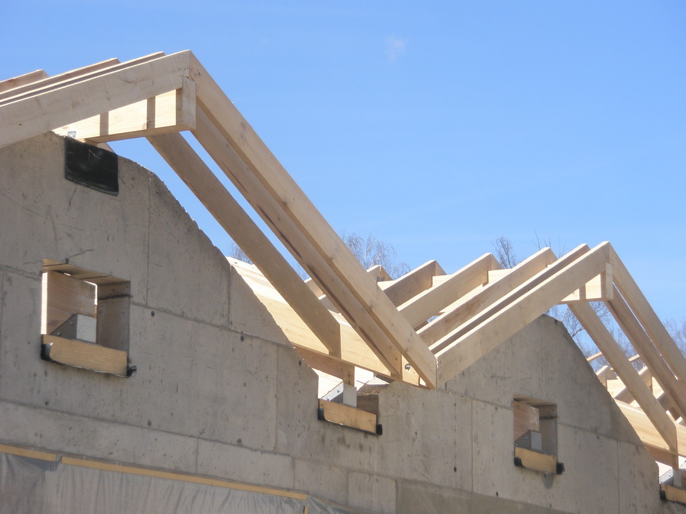 Кровля над бассейном (фермы ножницы)