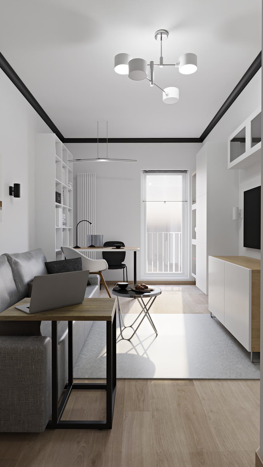 Евродвушка 34,5 кв.м для пары, которая работает на удаленке