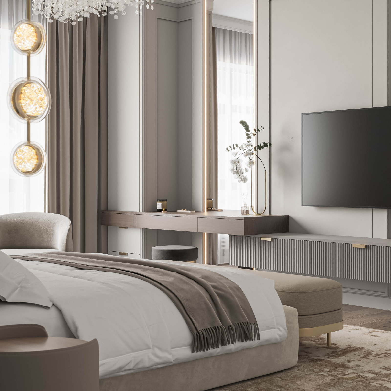 Дом в стиле неоклассика 260 м2