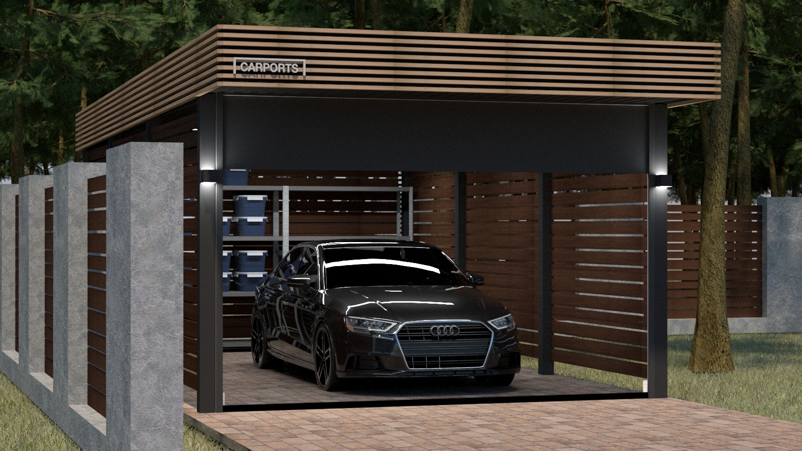 Обложка проекта: Автомобильный навес Carports 1.842