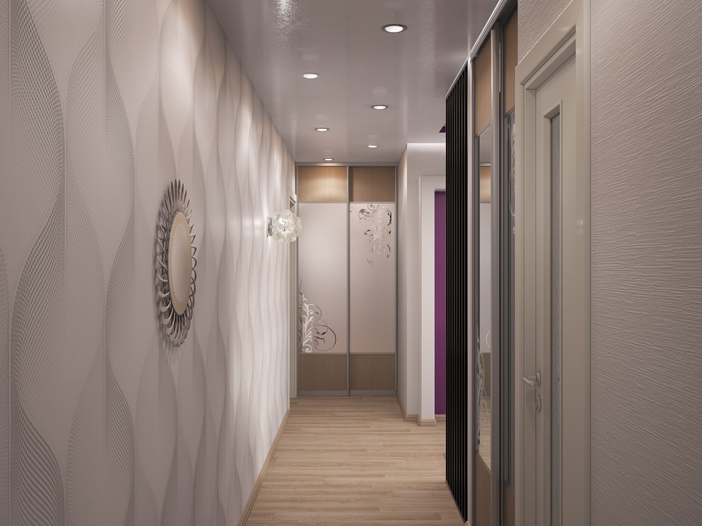 Переделка "хрущевки", просторная кухня-гостиная, объединенная с прихожей