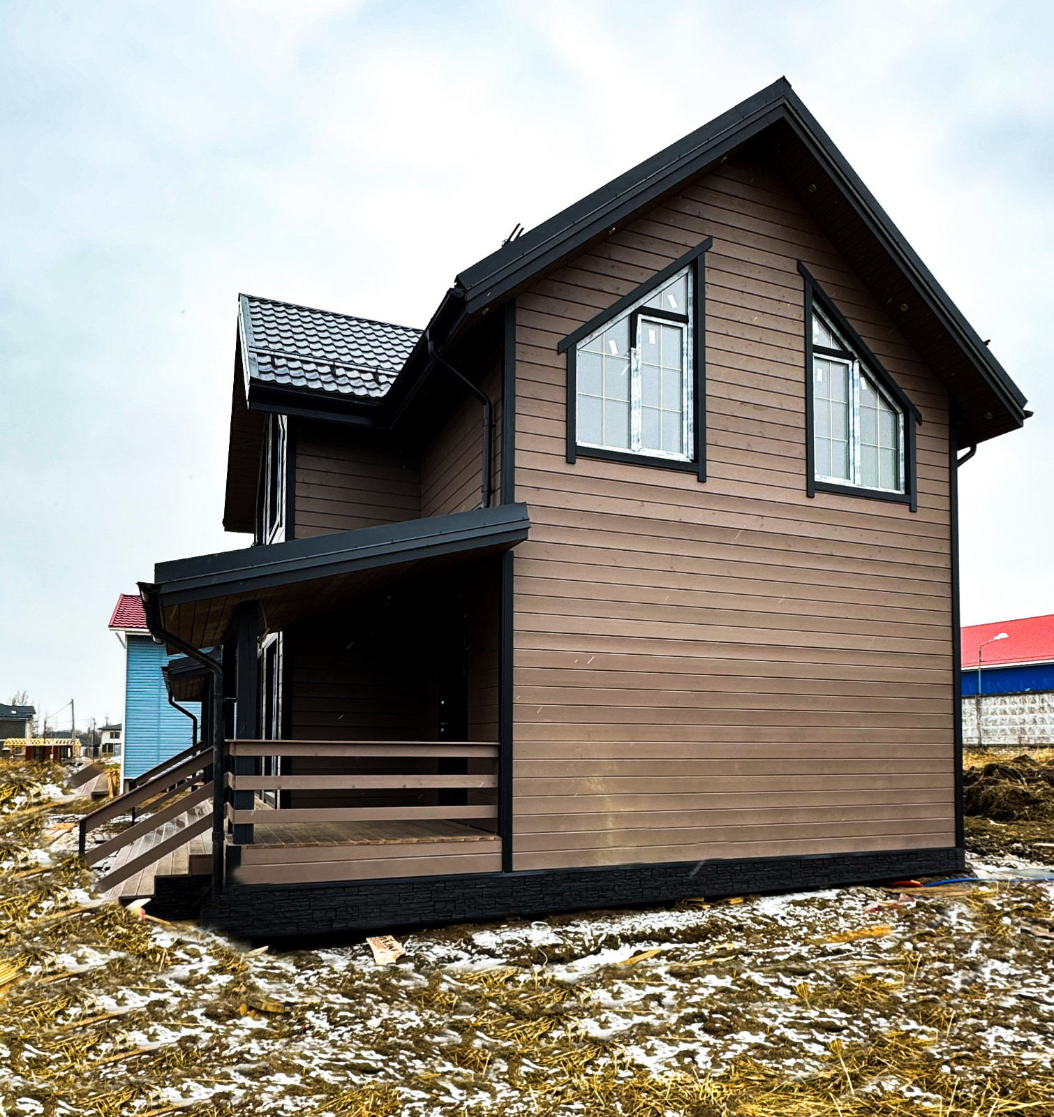 Строительство дома по Каркасной технологии в поселке Низино Ленинградской област