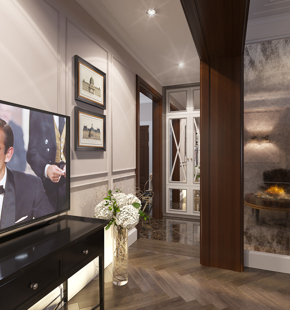 Project of Interiors at private flat at Molodogvardeyskaya Street, Moscow
