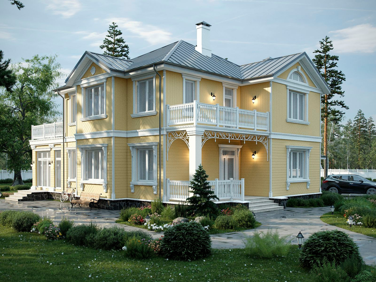 Коттедж в Старопетербургском стиле