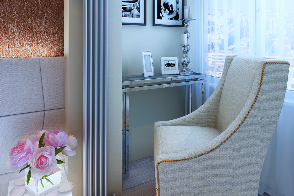 Строгий интерьер в холодных оттенках