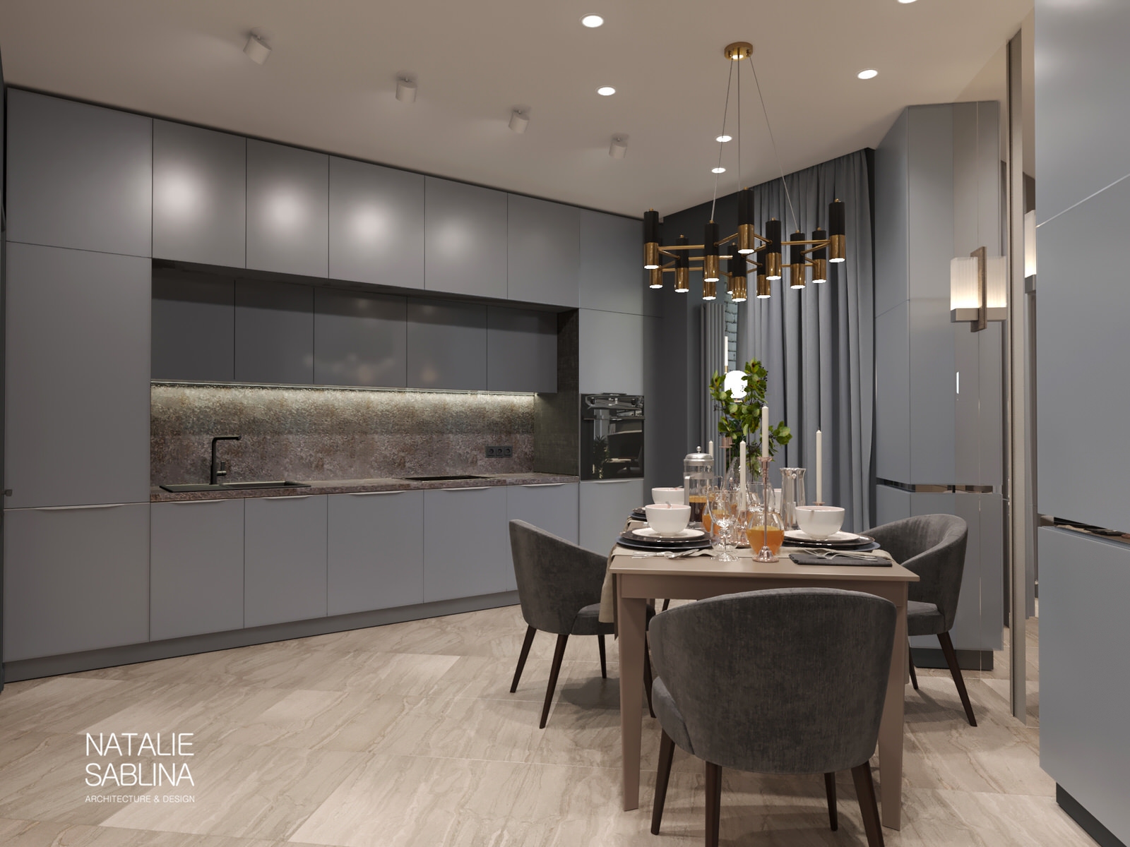 Квартира на Дальней 4   #KristalGrey_NSDesign