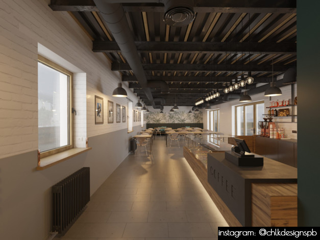 Дизайн проект коворкинг кафе