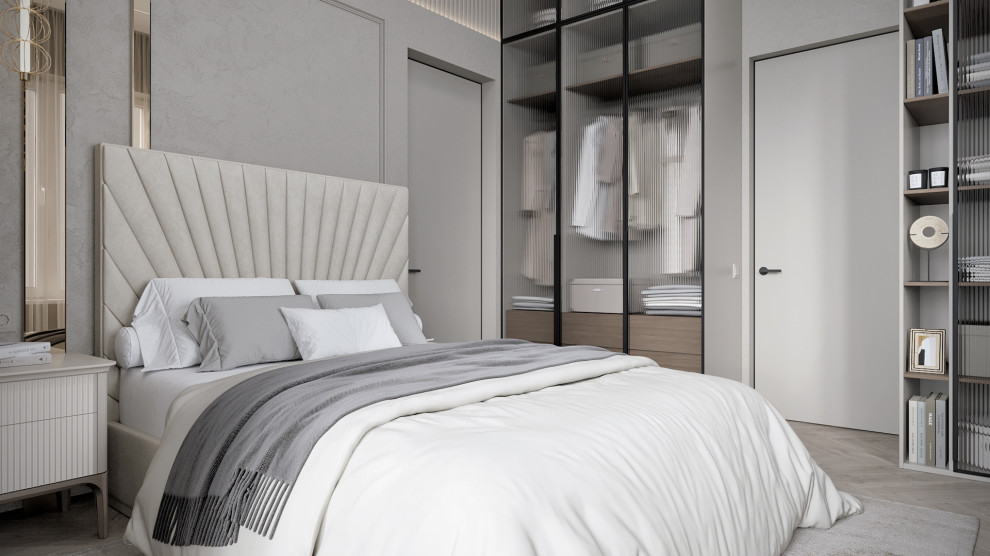 3к студия монохромный интерьер в стиле Современной классики