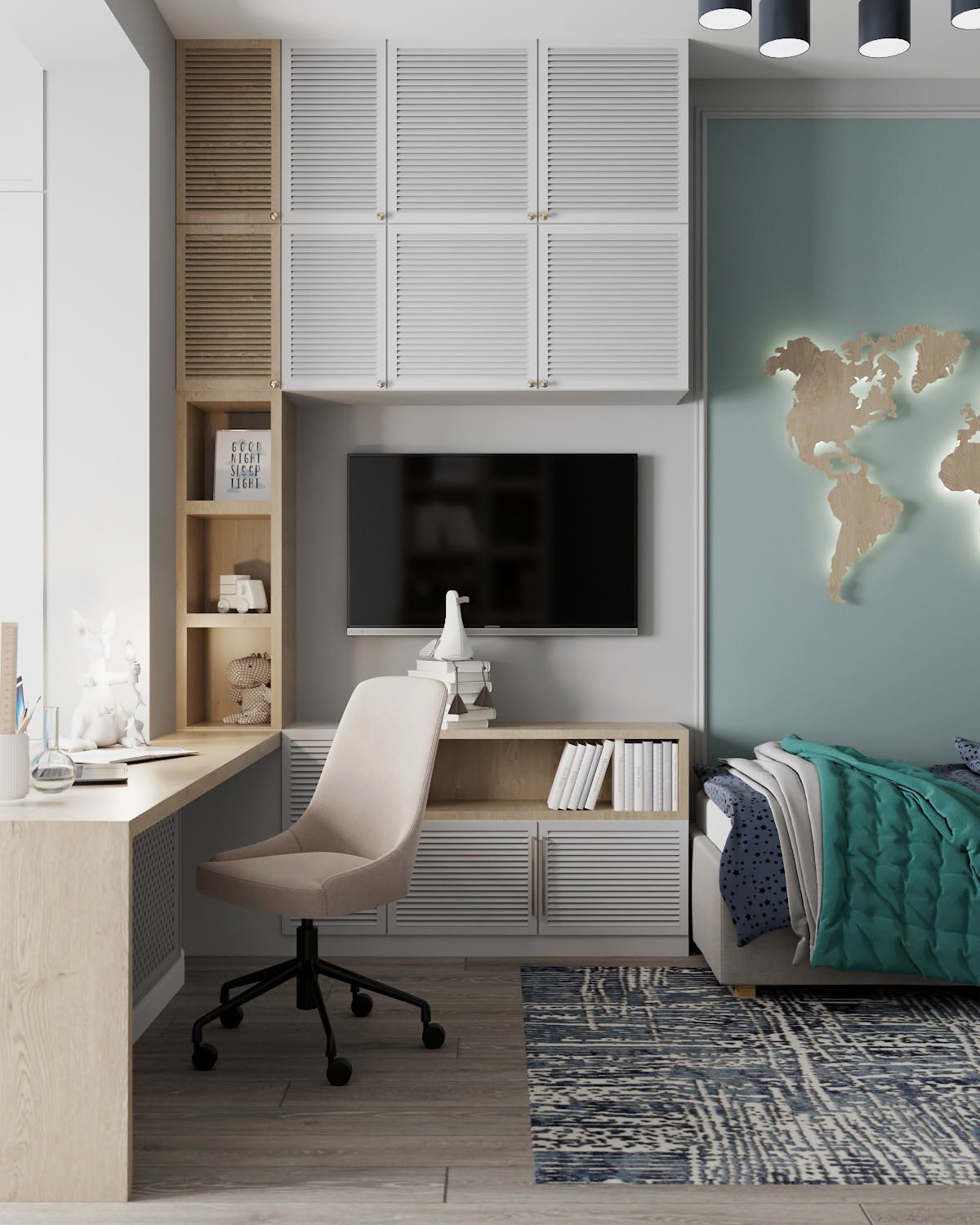 Квартира для большой семьи в леденцовых оттенках