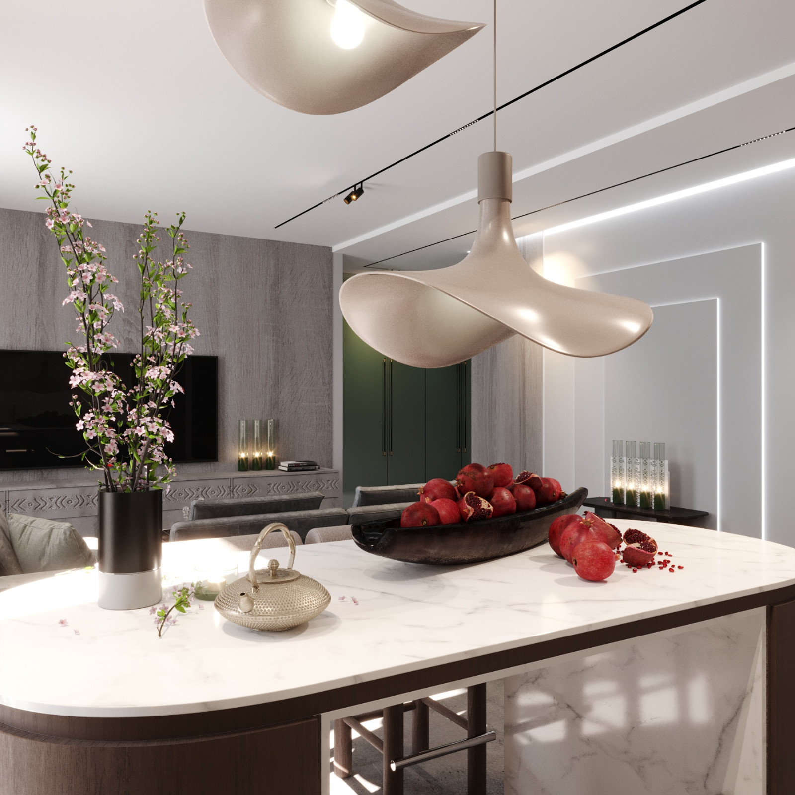 Квартира с этническим декором, 100 м2