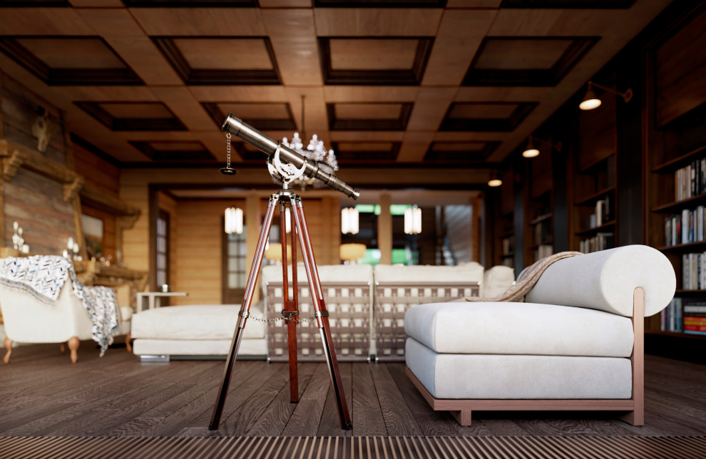 Проект интерьера в Деревянном доме в Подмосковье