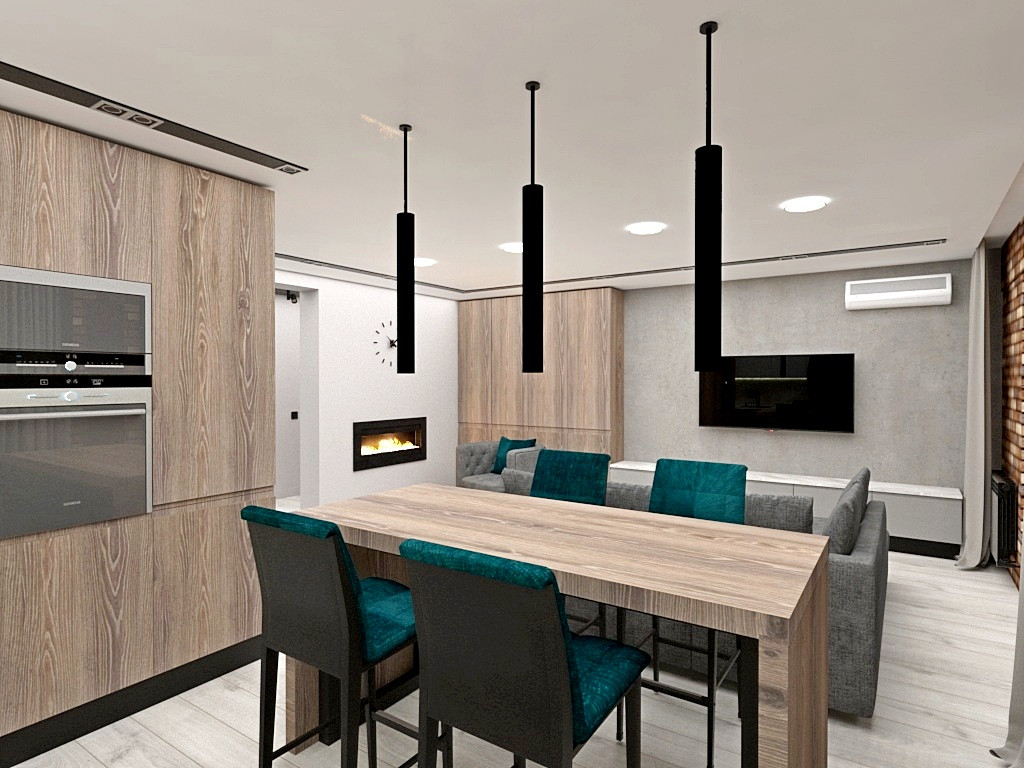 Атмосферный дизайн квартиры в самом сердце города 125 кв.м.