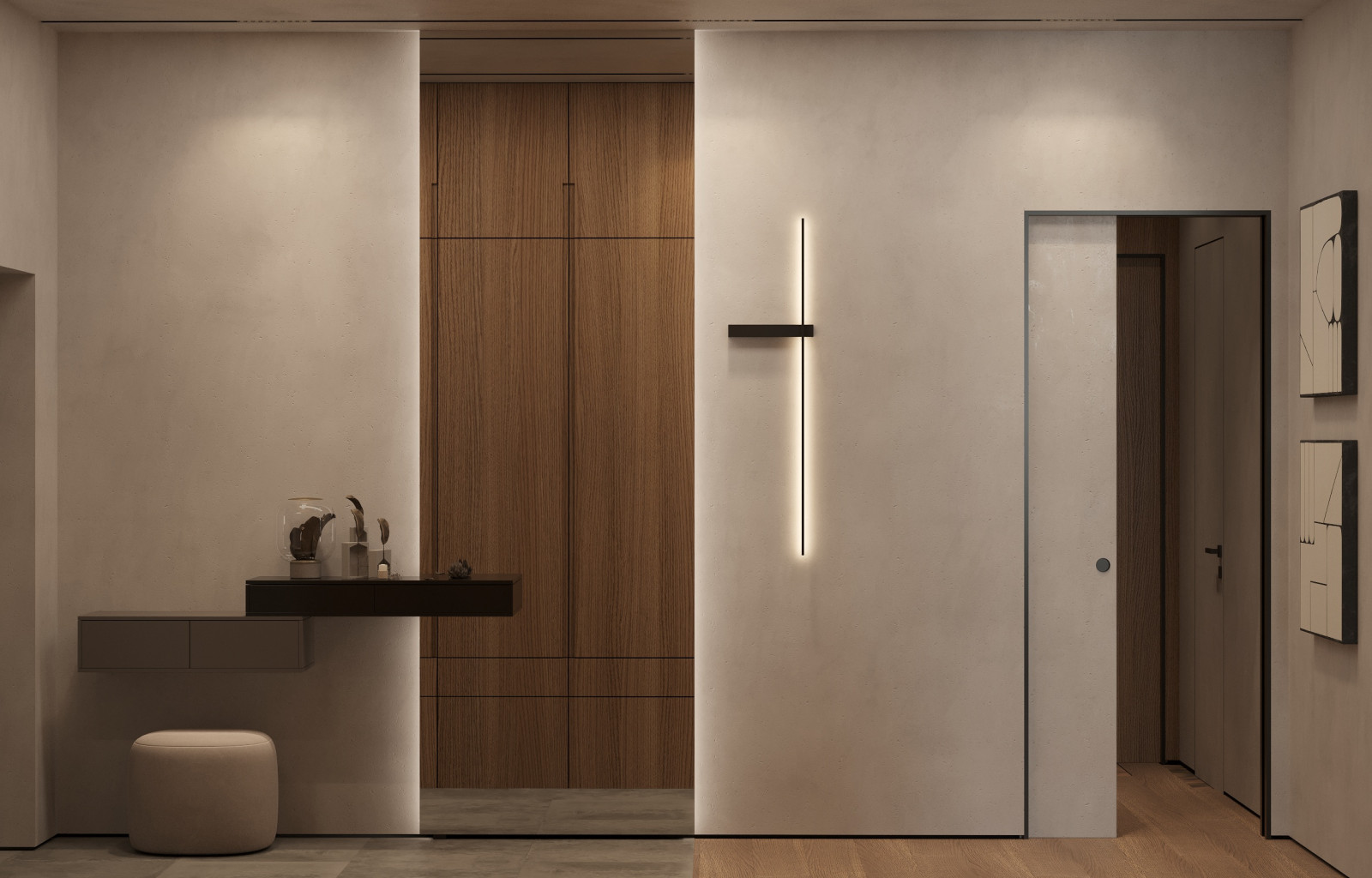 Интерьер видовой квартиры с террасой