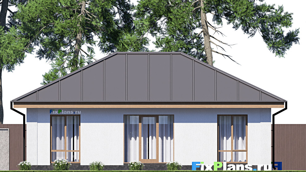 Проект одноэтажного дома 10х12м S79м2 F-18107